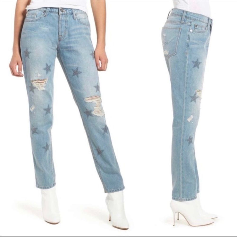 🇬🇧Hudson Riley Crop Relaxed Straight Jeans Size 26 - Picture 2 of 13